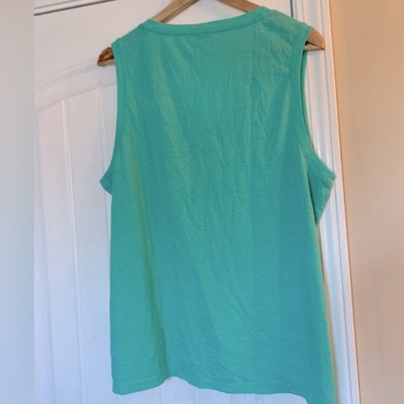 NWT J.Crew Women's Sleeveless V-Neck Knit Tank Top Teal Green Blue Size XXL - Picture 2 of 4